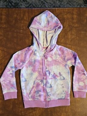 💖🌈 Jumping Beans Girls Tie-Dye Zip-Up Hoodie – Size 3T 🌈💖